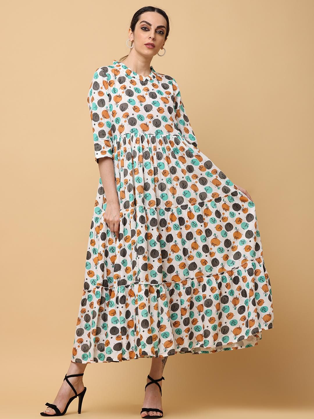 Angkor Women Multi  Viscose Rayon Kurtas