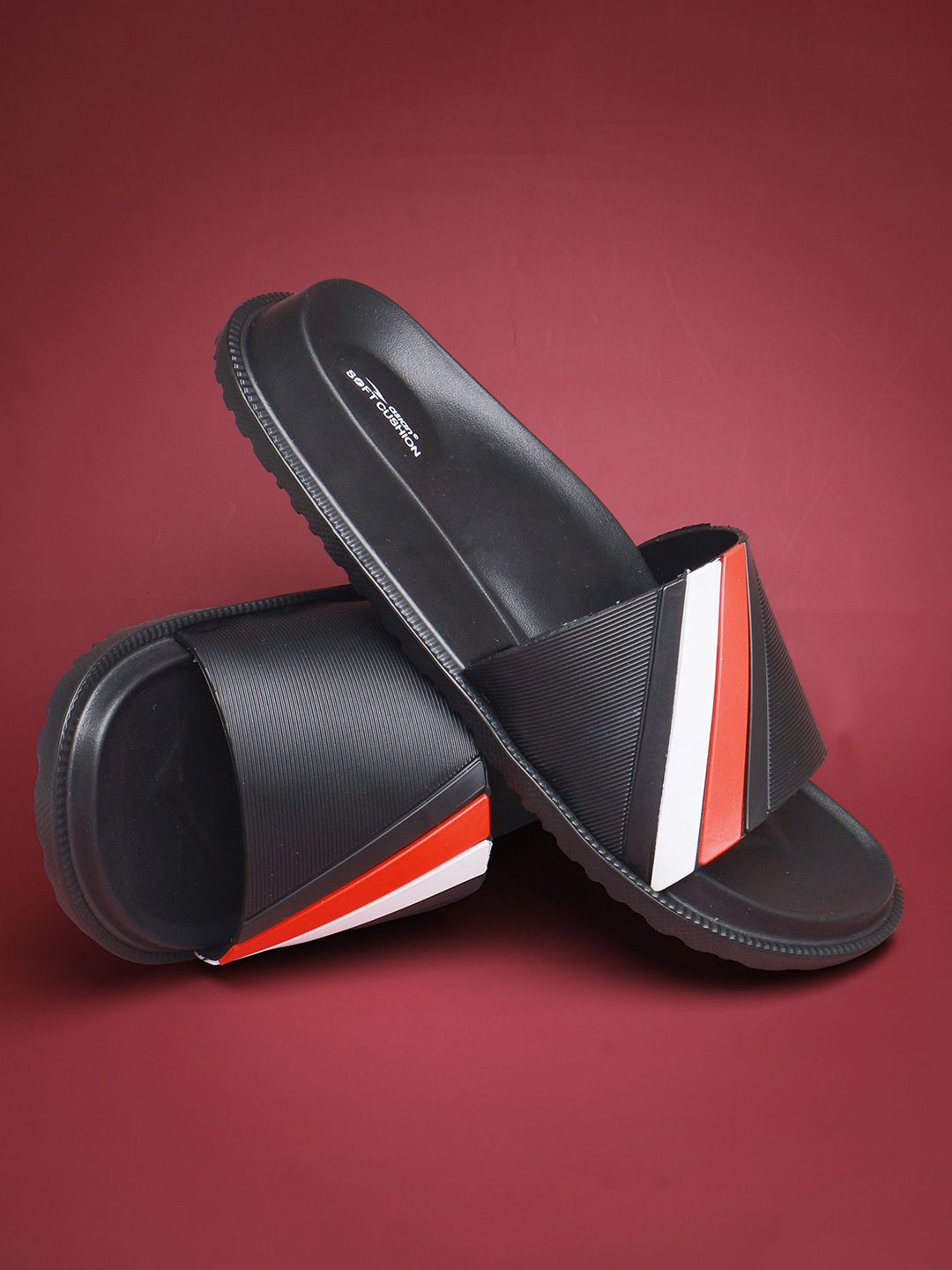ASIAN Men Striped Slip-On