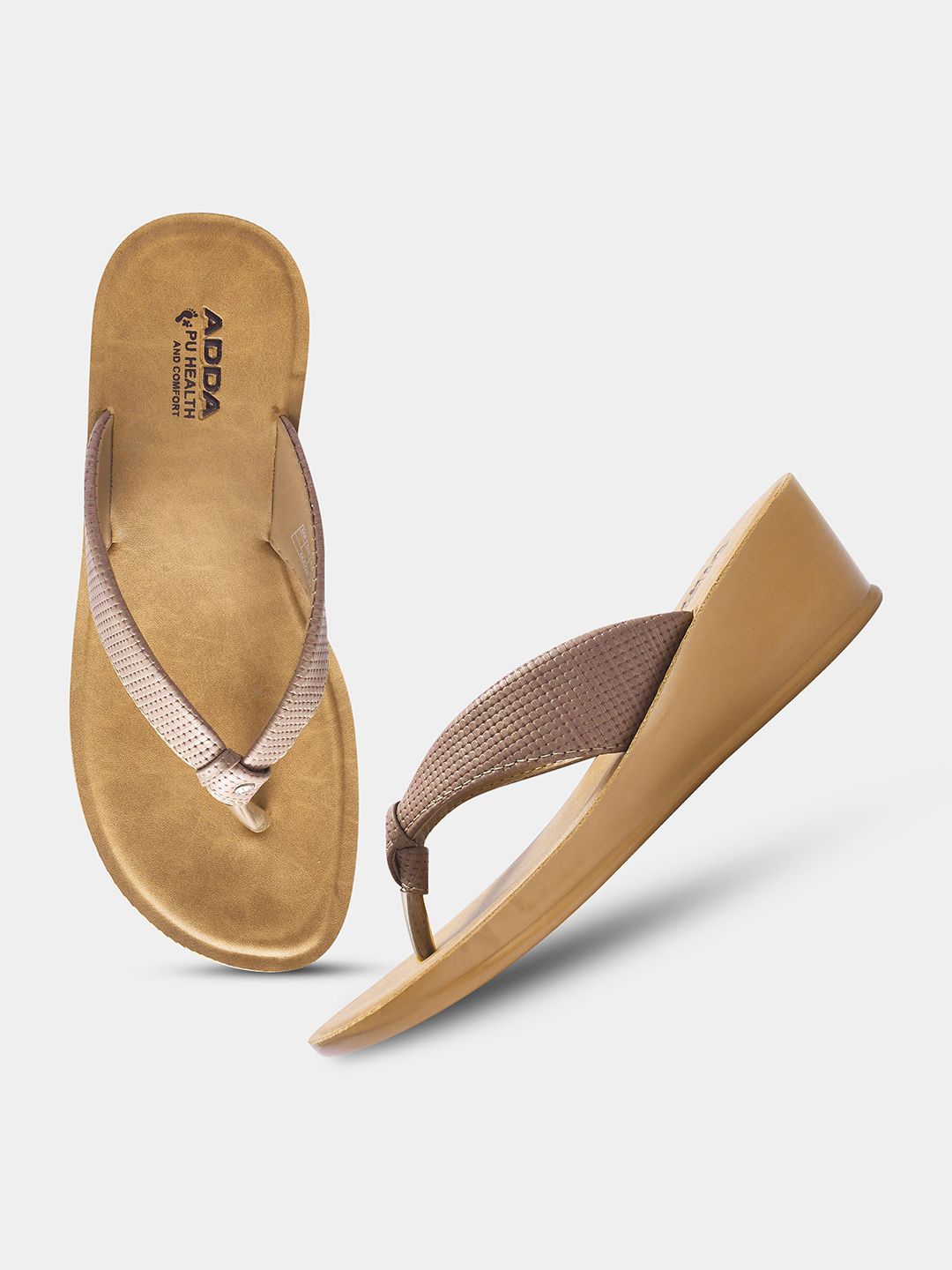 Adda Women Textured Casual Open Toe Flats