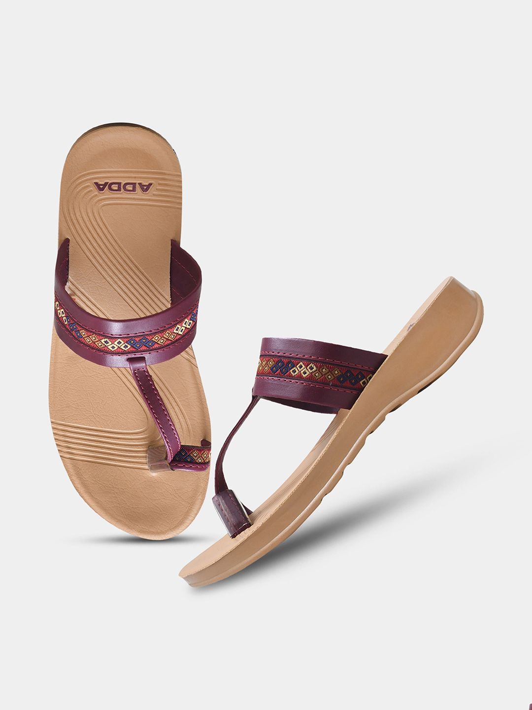 Adda Women Self Design One Toe Flats