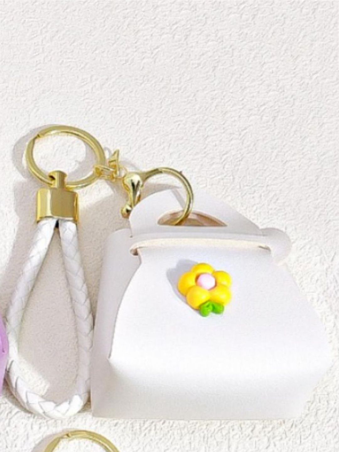 SALTY Floral Mini White Bag Charm
