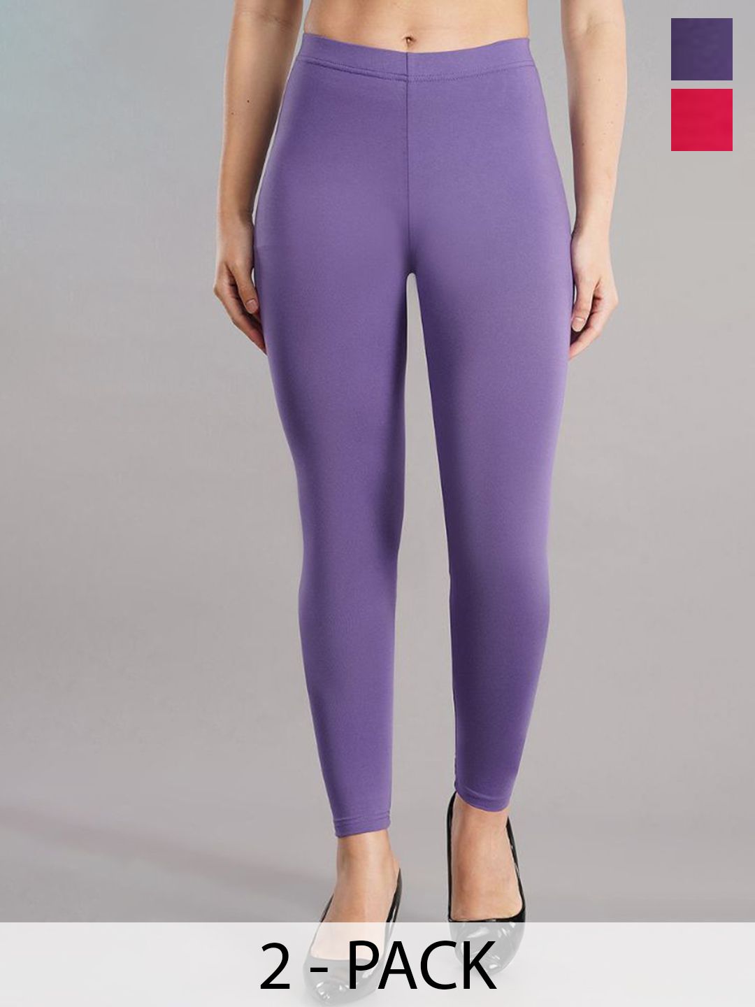 Avaasa Buy Shruthi Pack Of 2 Skinny-Fit Ankle Length Leggings