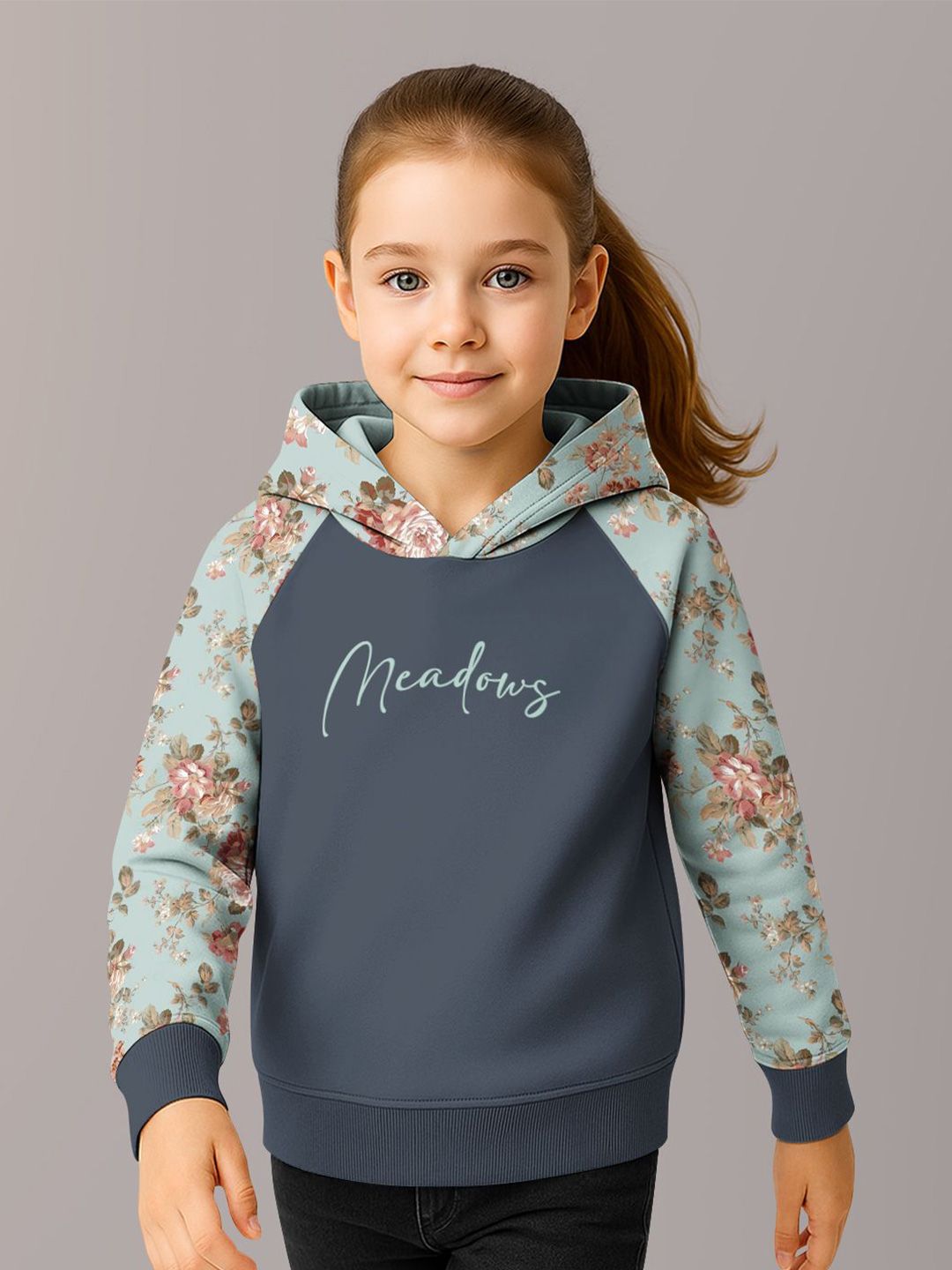 HELLCAT Girls Printed Hooded Sweatshirt