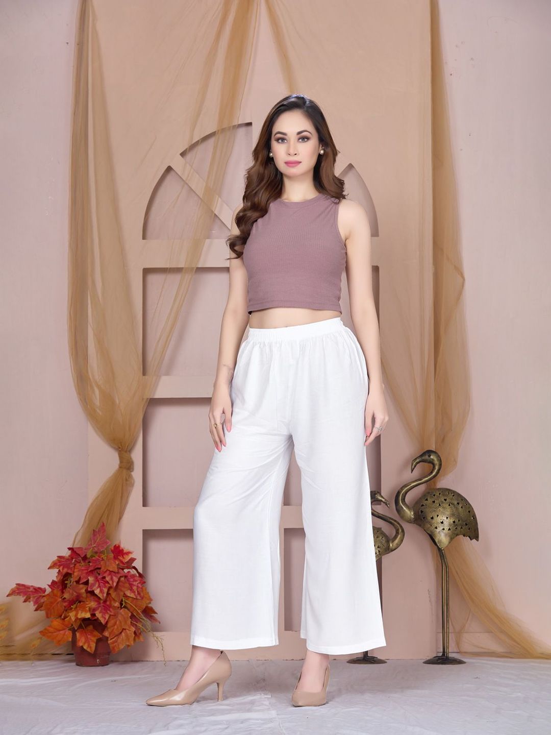 Vivika Women Wide Leg Palazzos with Pockets