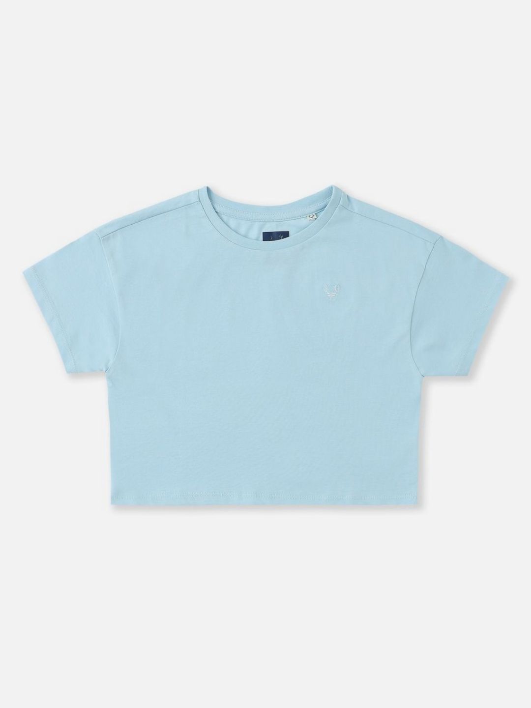 Allen Solly Junior Girls Solid Round Neck T-shirt
