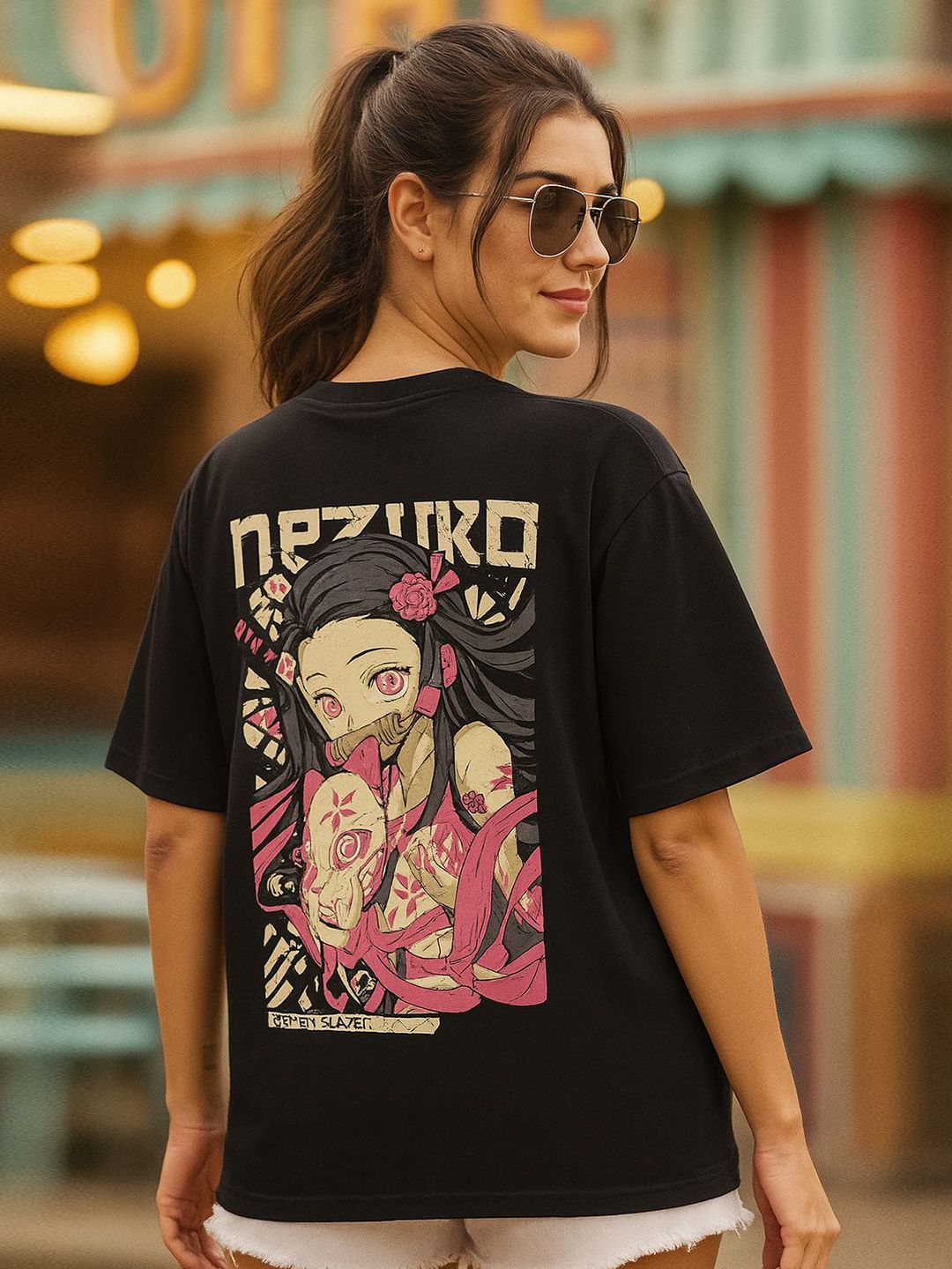 Tromko Graphic Printed Round Neck Drop-Shoulder Sleeves Cotton Relaxed Fit T-shirt