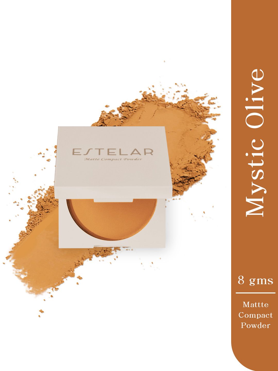 Estelar Matte Lightweight Compact Powder With SPF 15 - Mystic Olive