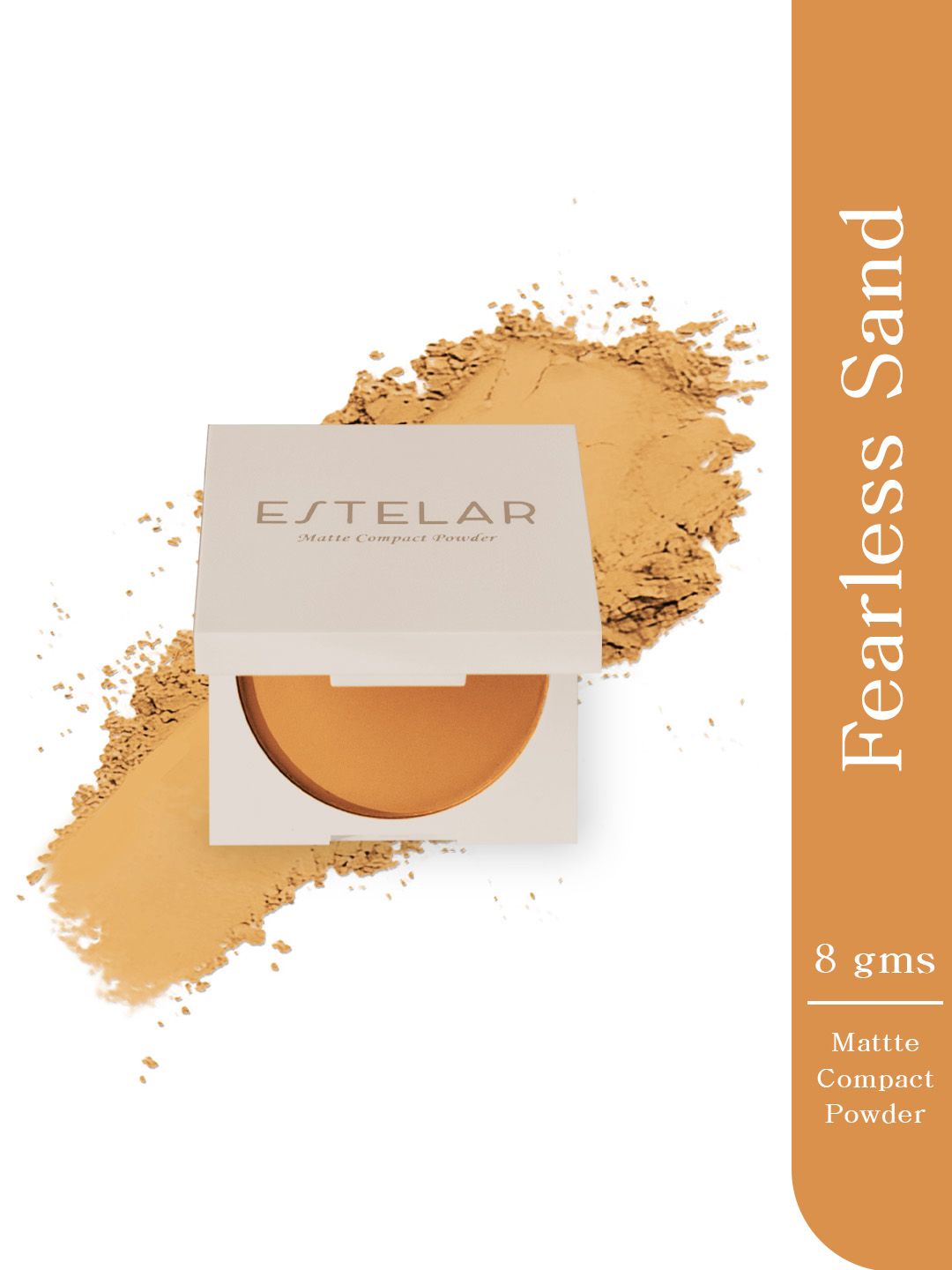Estelar Matte Compact Powder With SPF 15 - 8g - Fearless Sand