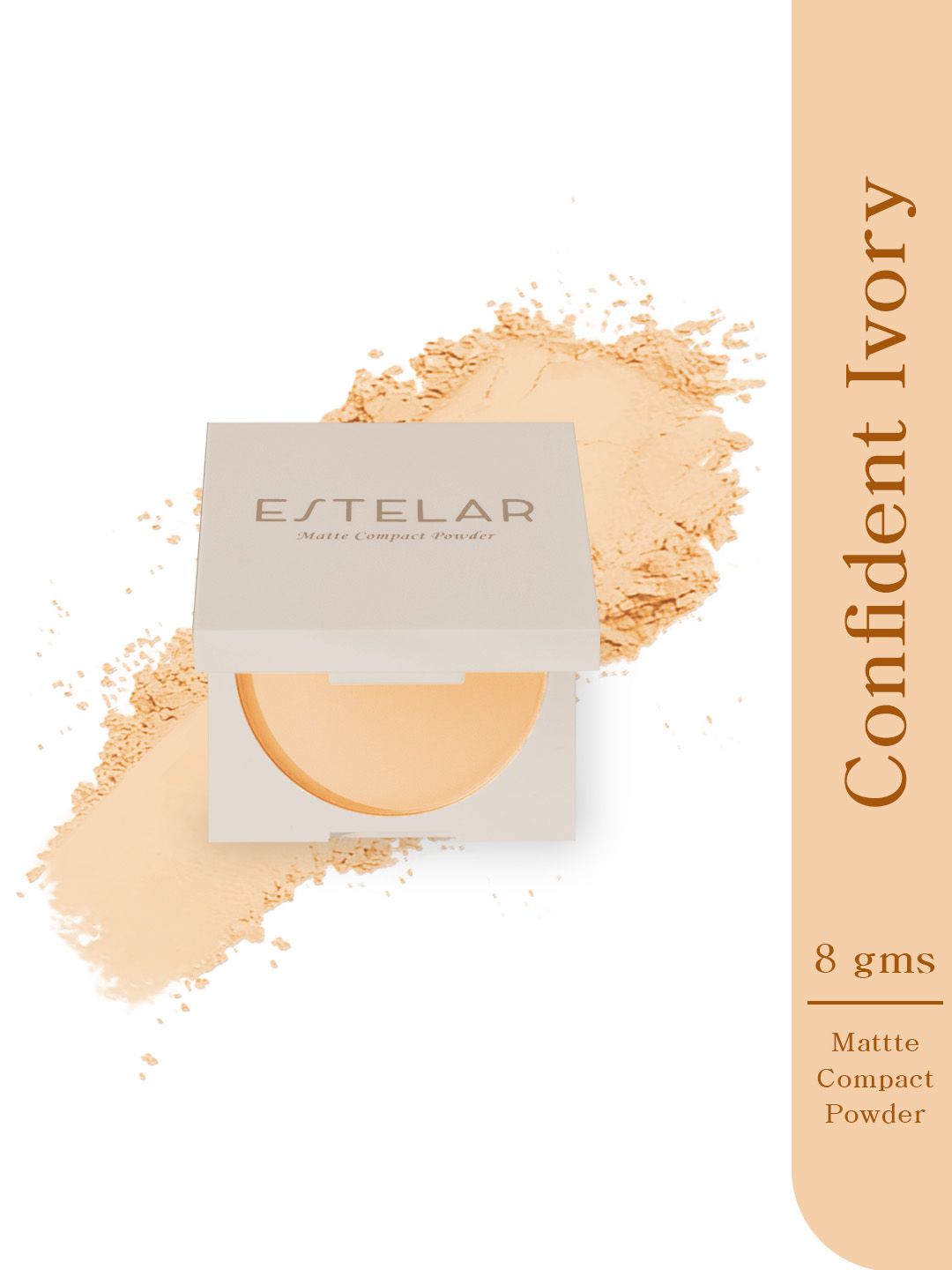 Estelar Matte Lightweight Compact Powder With SPF 15 - Confident Ivory