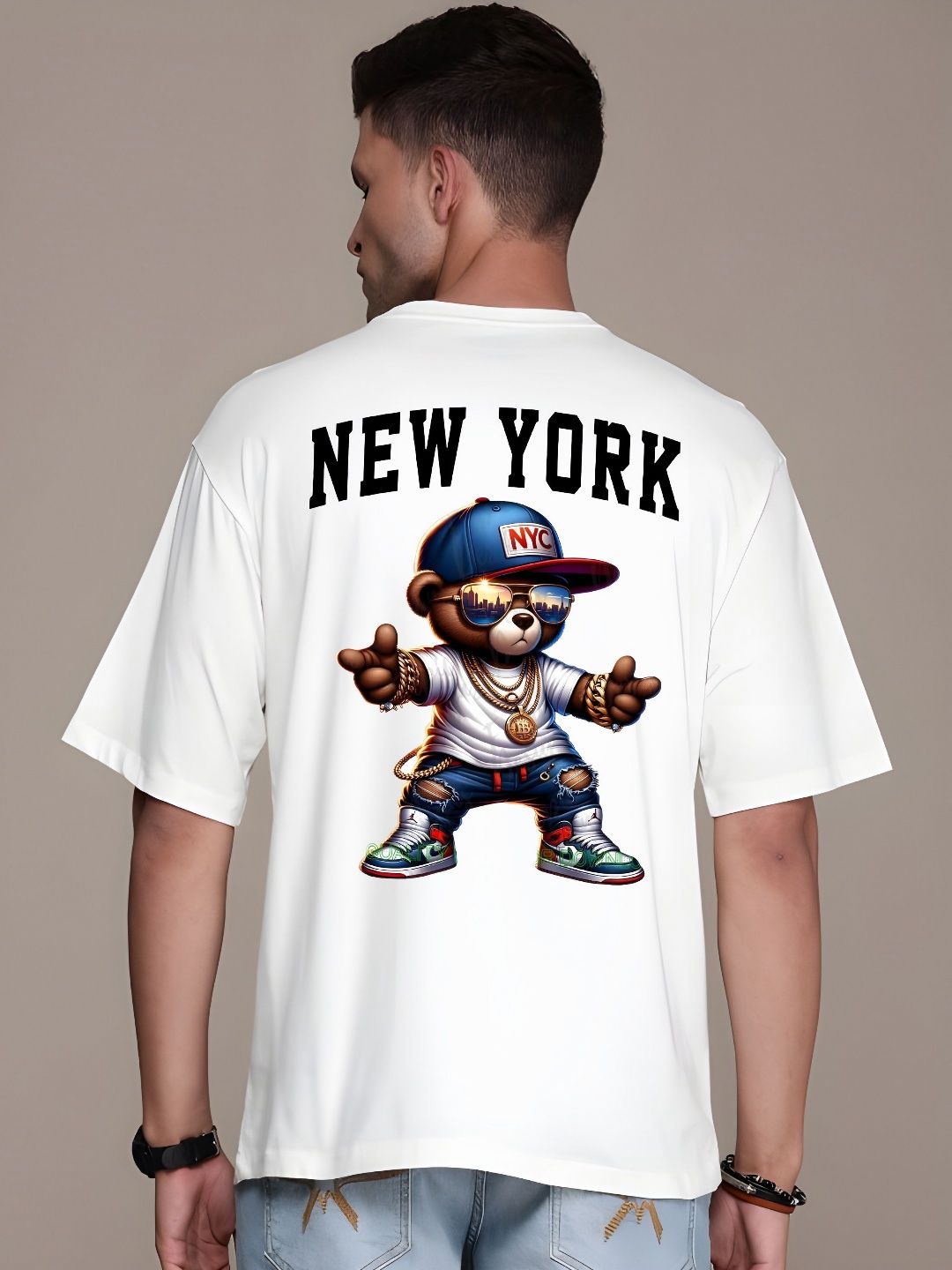 KAIDO Graphic Printed Round Neck Oversized Casual T-Shirt