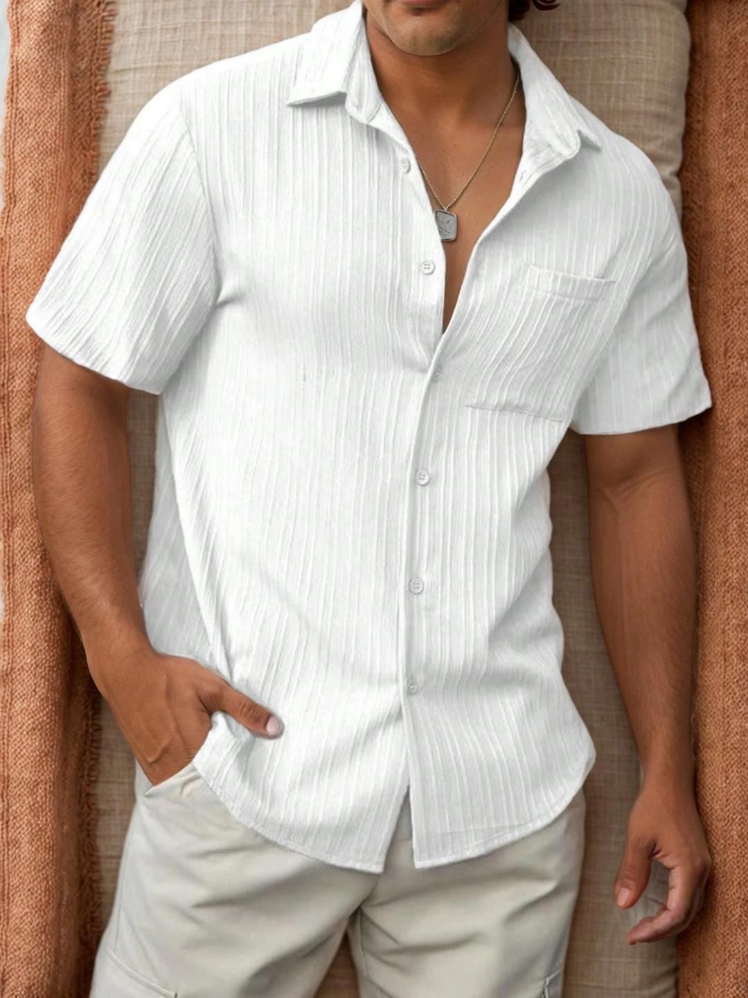 Fifth U Men Striped Casual Shirt