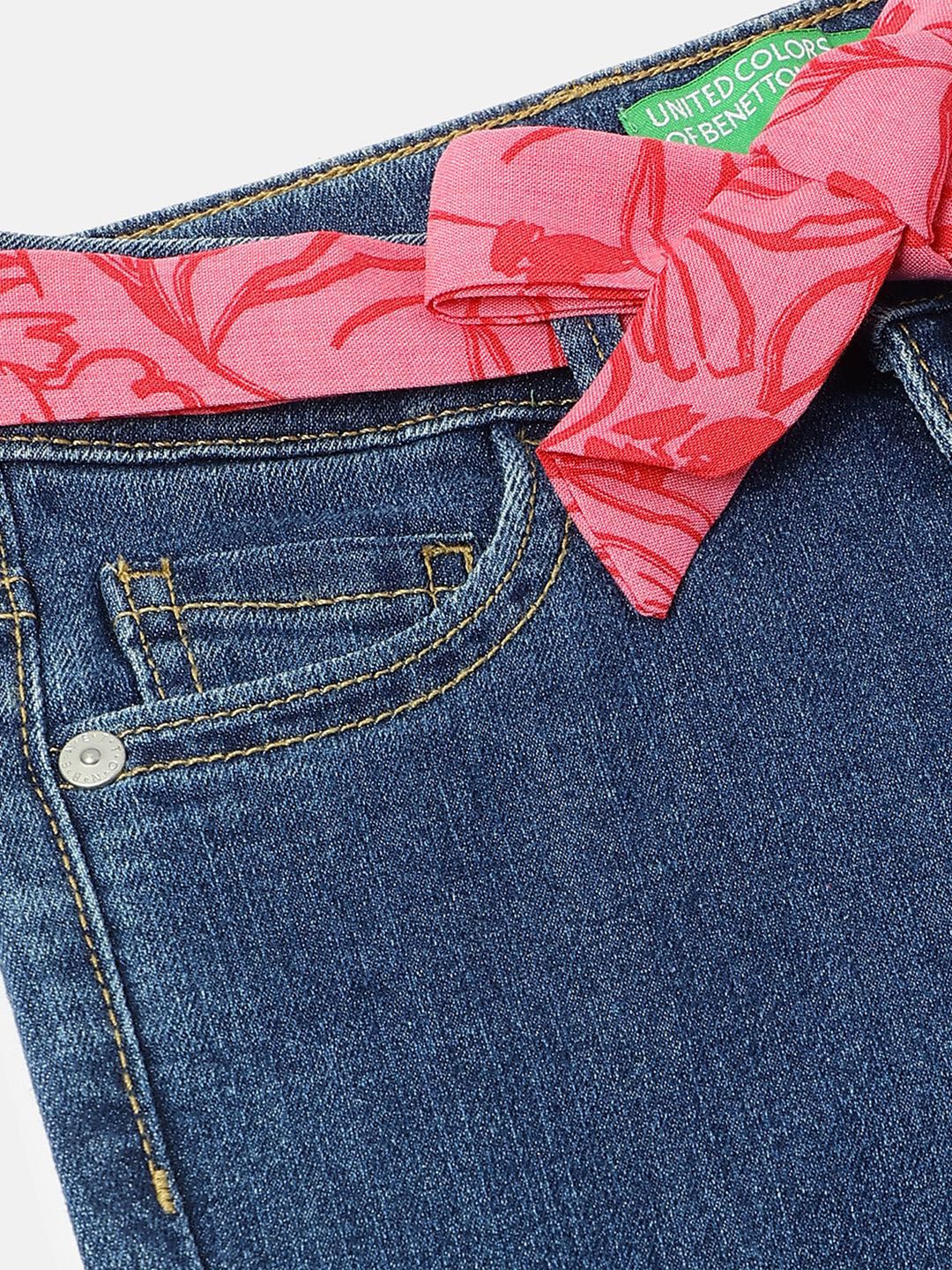 Girls Slim Fit Mid-Rise Low Distress Non Stretchable Jeans 3