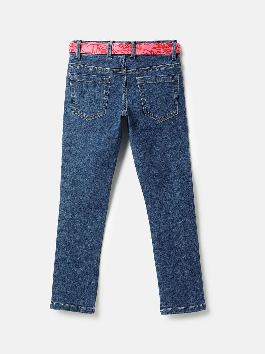 Girls Slim Fit Mid-Rise Low Distress Non Stretchable Jeans 2