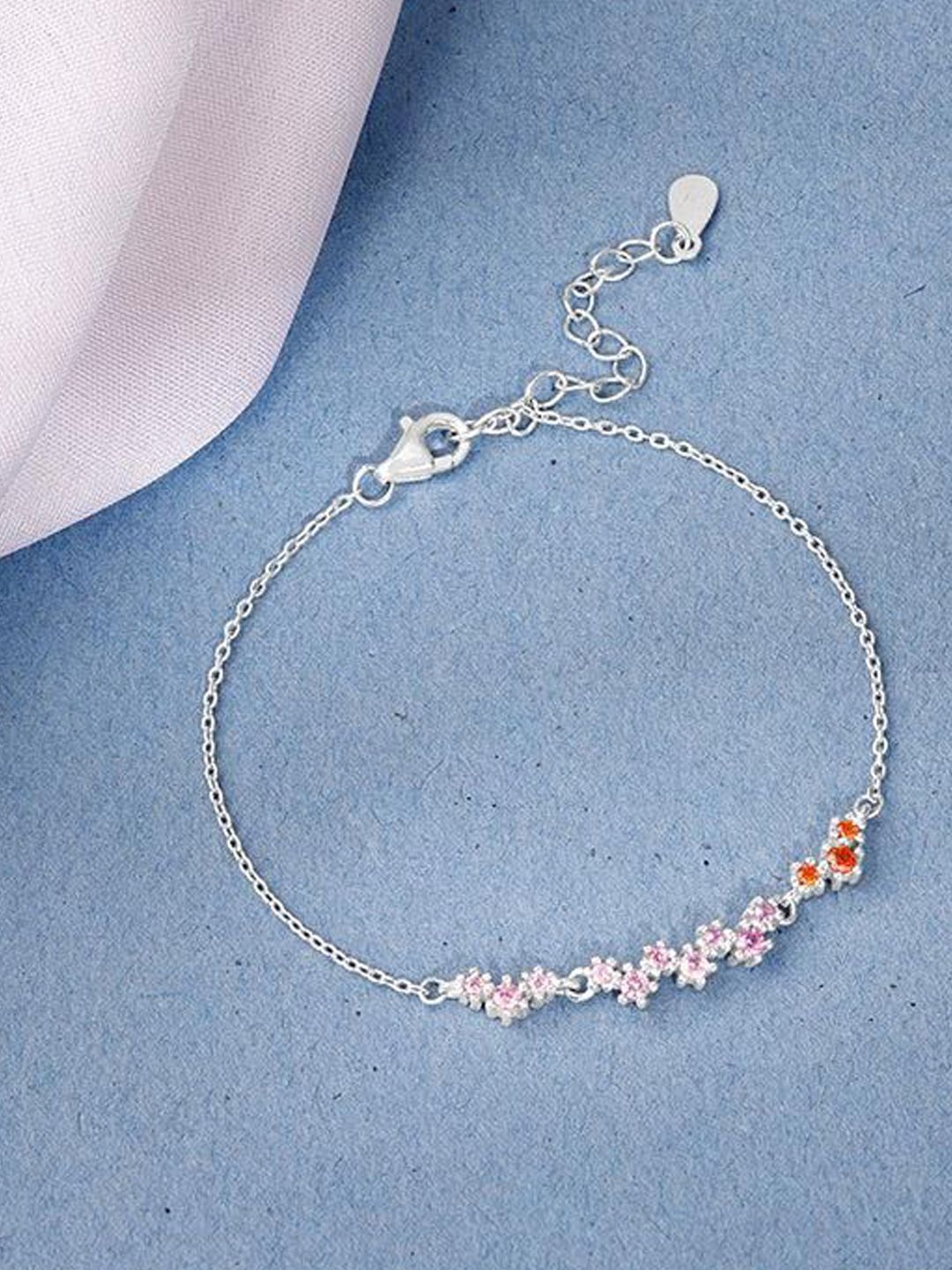 Buy GIVA Women 925 Sterling Silver Rhodium Plated Zircon Studded Charm Bracelet -  - Accessories for Women