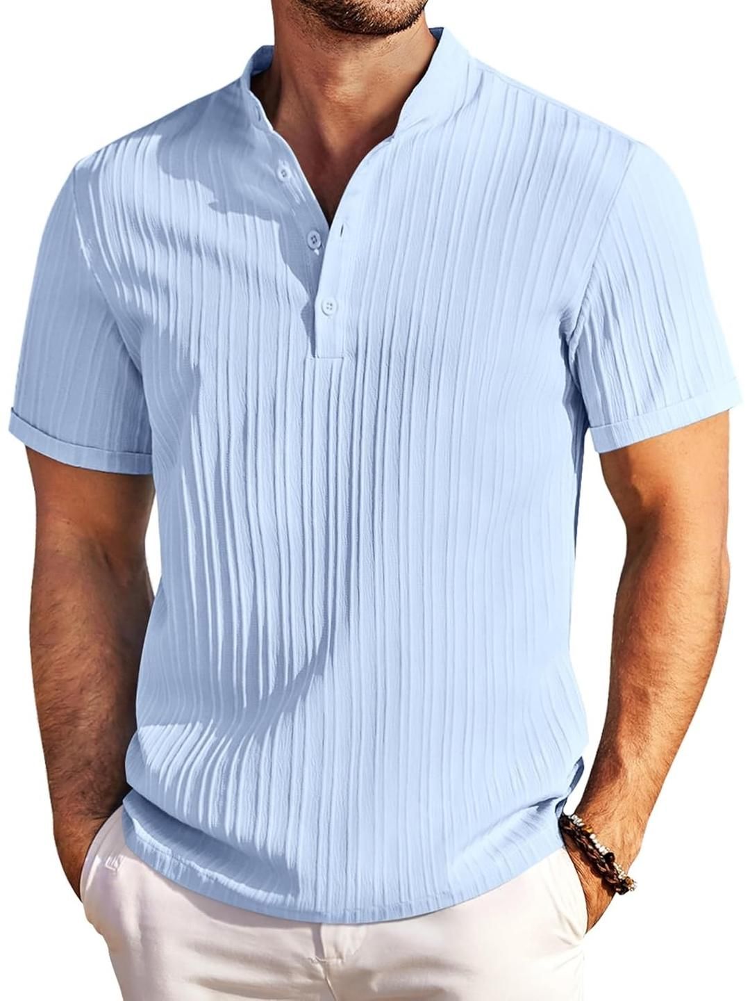 Fifth U Men Turquoise Blue Cotton Kurtas