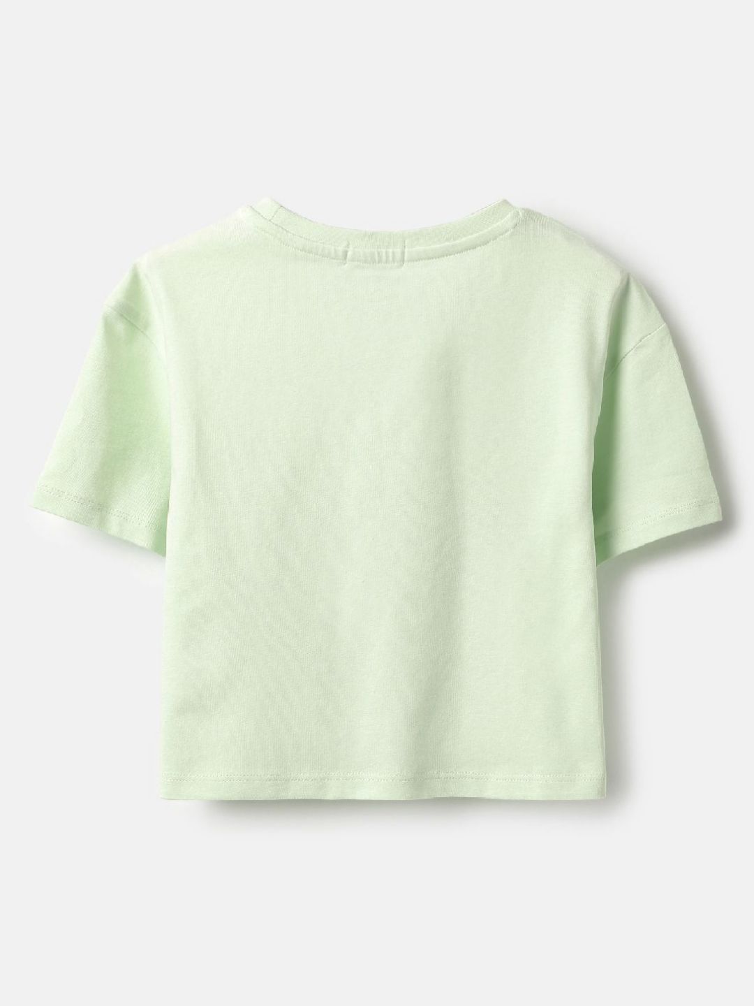Girls Animal Graphic Printed Pure Cotton Cropped T-shirt 2
