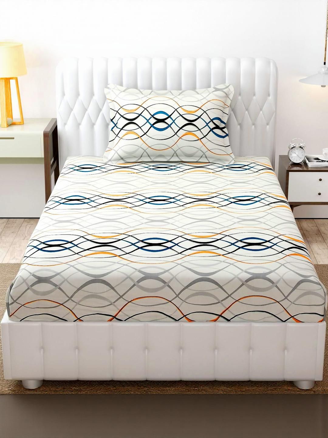 WELLNEST Microfiber Fitted Single Bedsheets