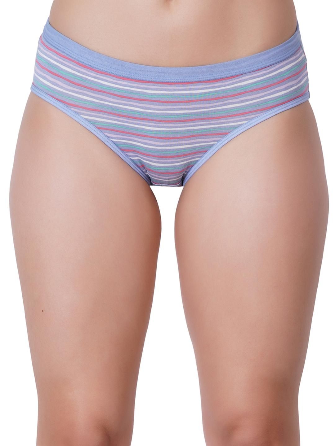STYLE ACCORD Turquoise Blue Cotton Blend BRIEFS