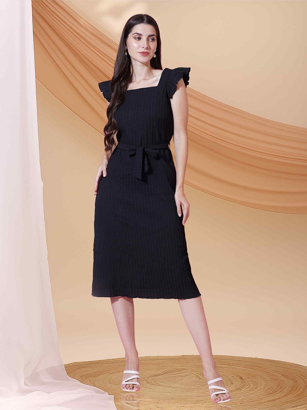 YANAMORA Women A-Line Midi Dress