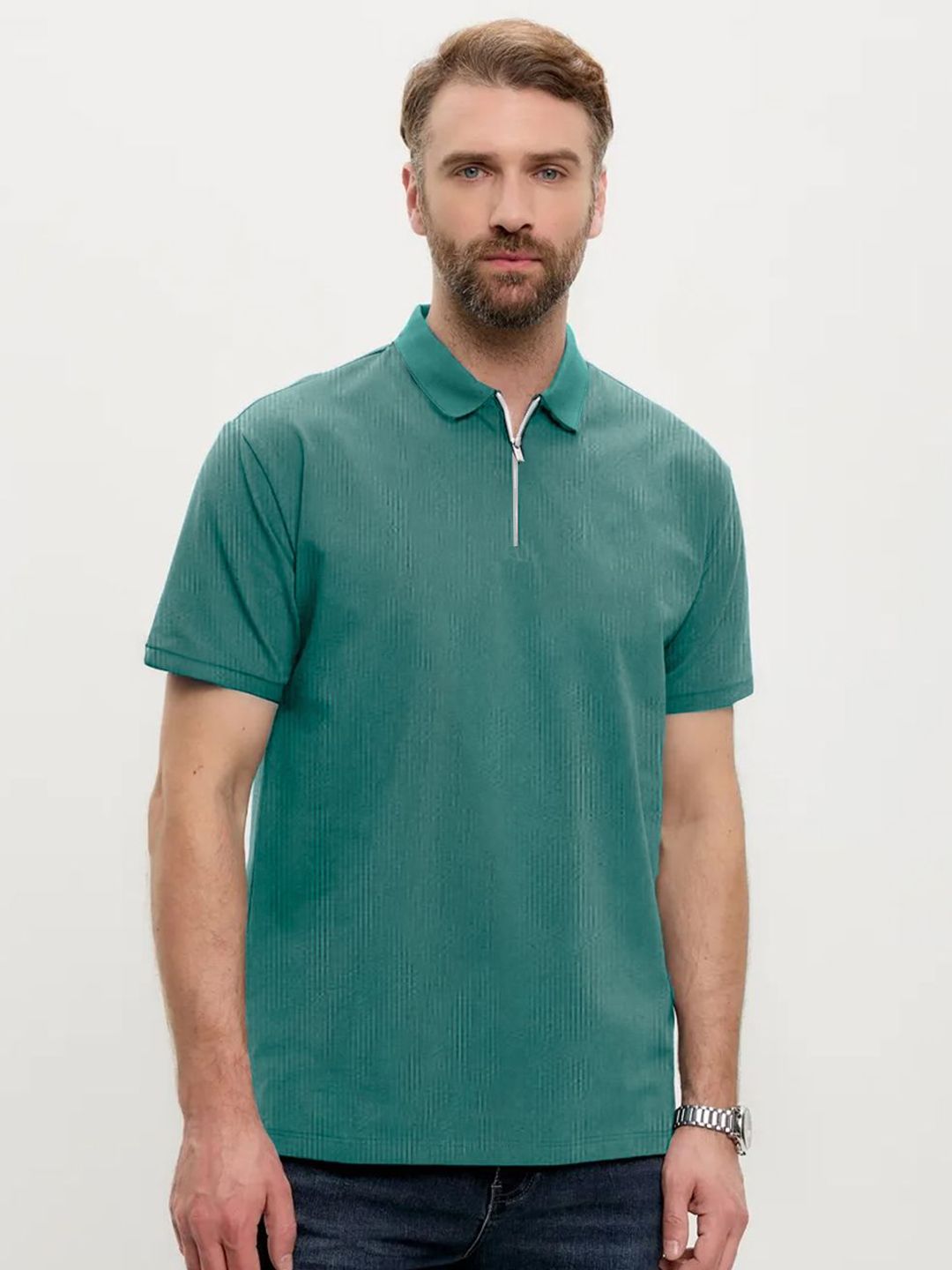 Leotude Polo Collar Short Sleeves T-shirt
