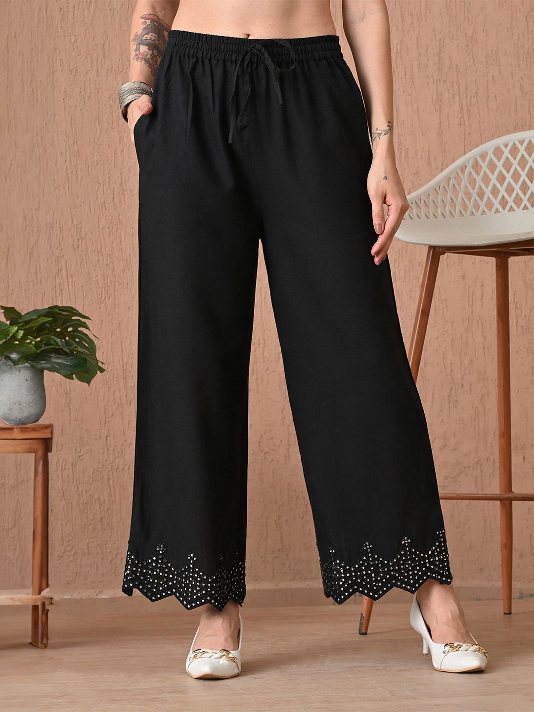 Dipani Women Embellished Palazzos