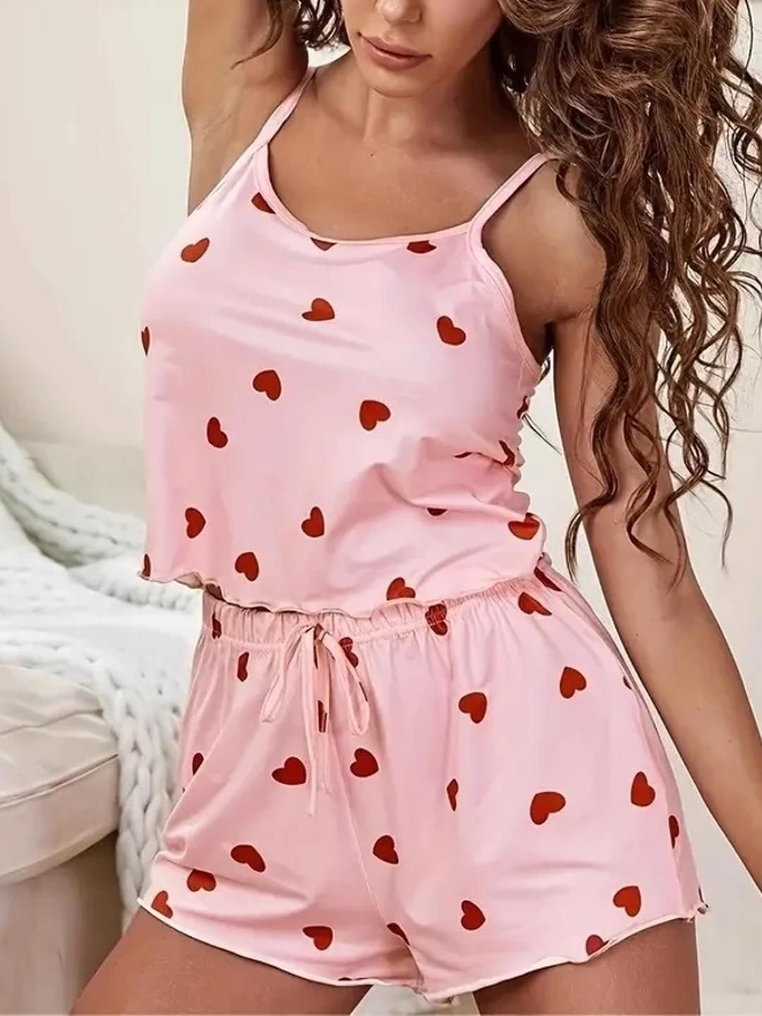 PHALIN Women Pink Night suits
