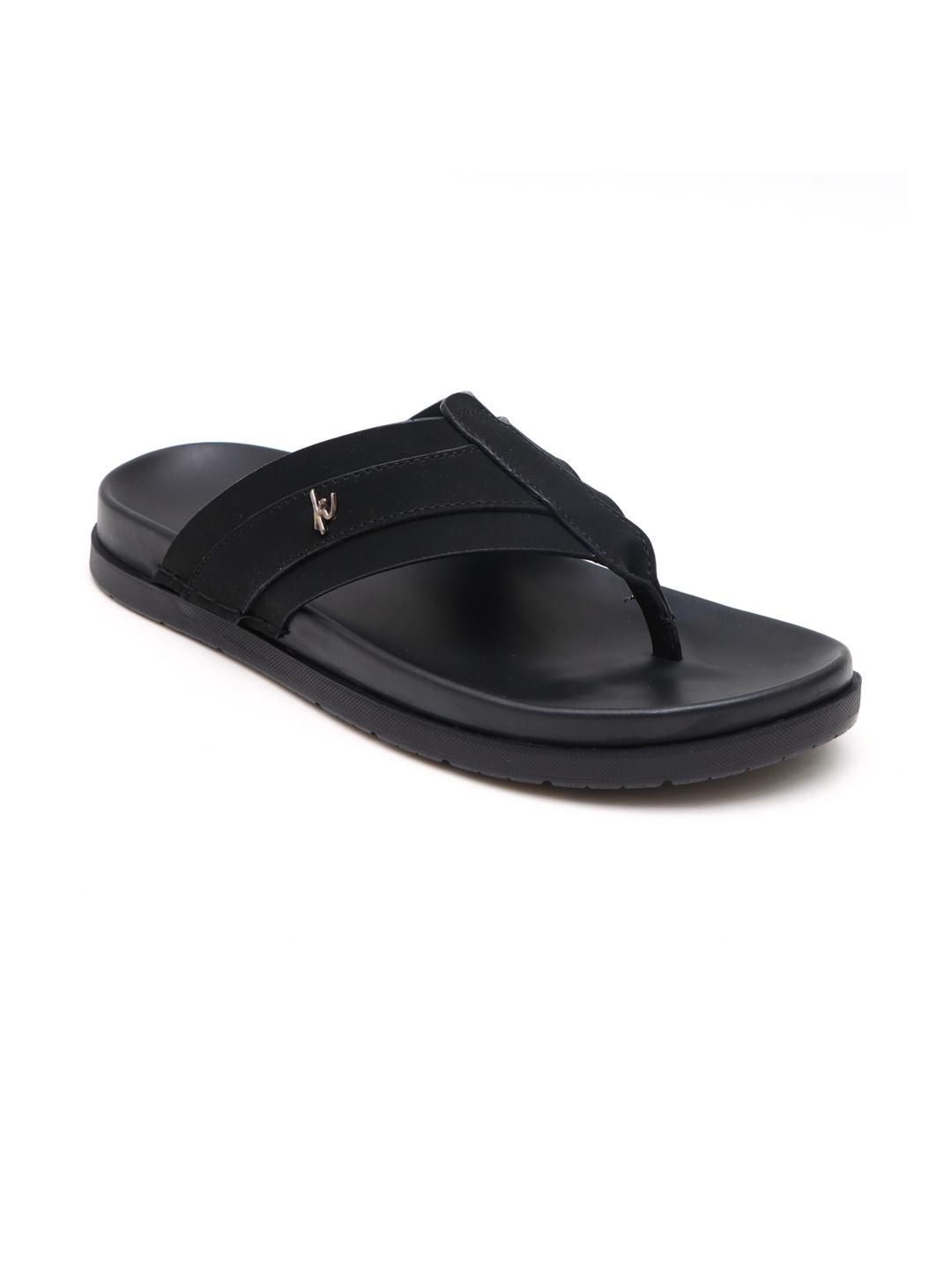 Kelsey Men Black Synthetic Comfort Sandals