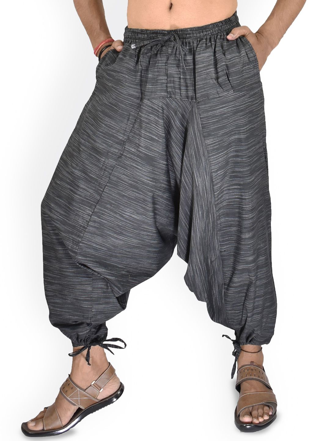 WHITEWHALE Unisex Printed Loose Fit Cotton Harem Pants