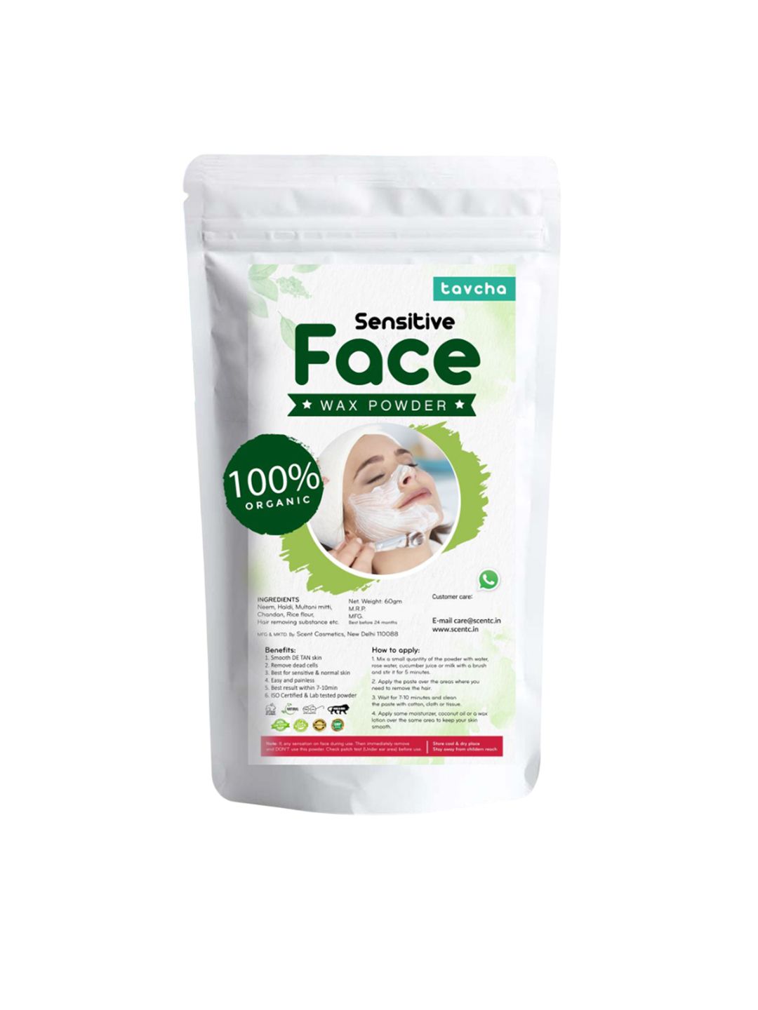 tavcha Sensitive Face Wax Powder - 60 g