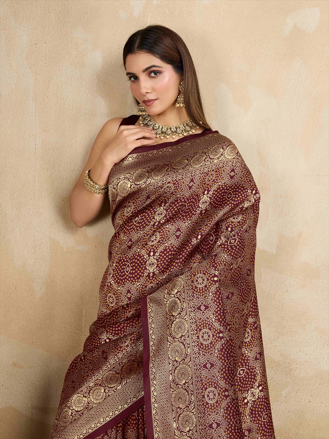 all about you Woven Design Ethnic Motifs Zari Banarasi Saree