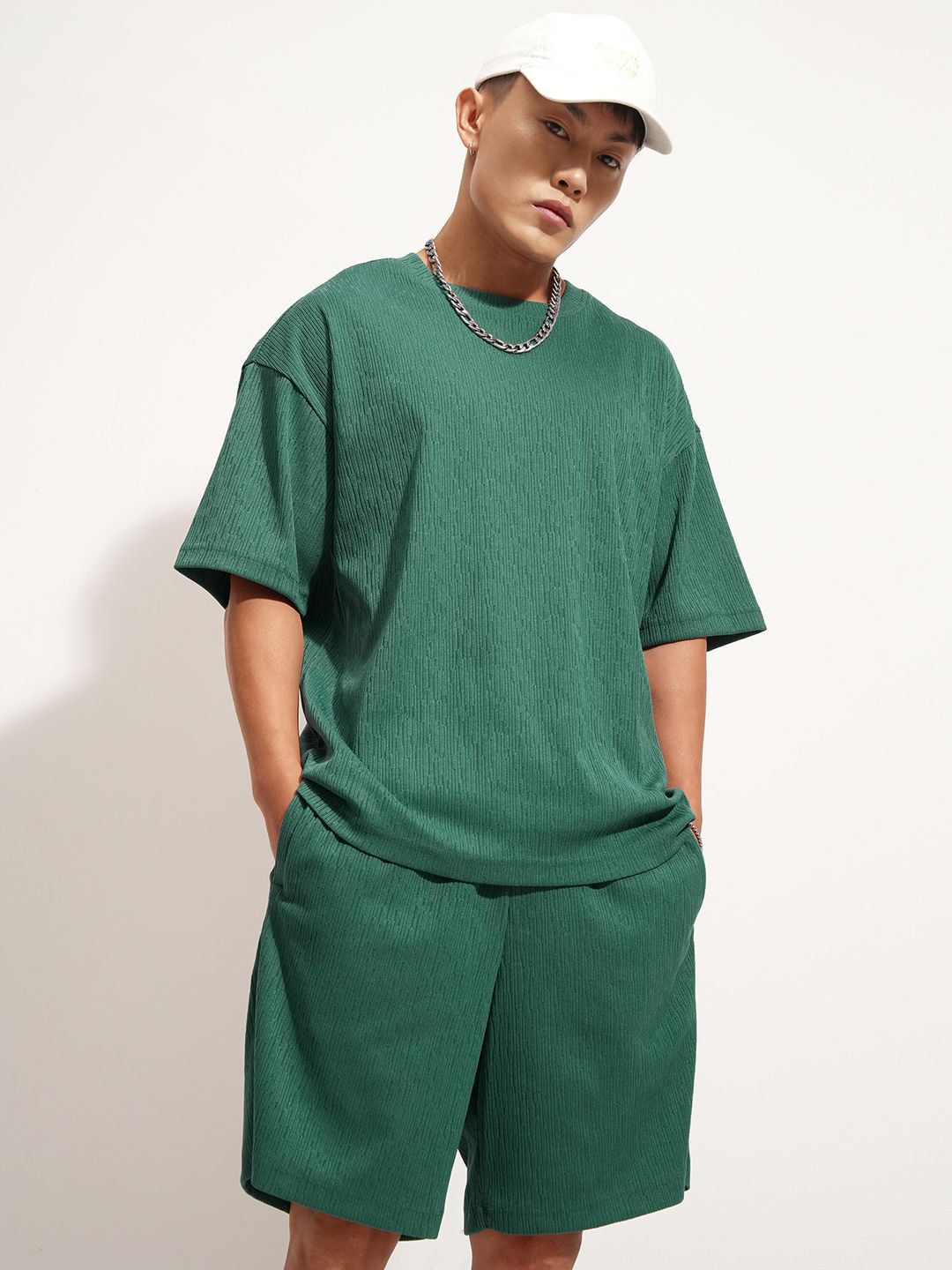Buy HIGHLANDER Oversized Round Neck T Shirt With Shorts Co Ords -  - Apparel for Men