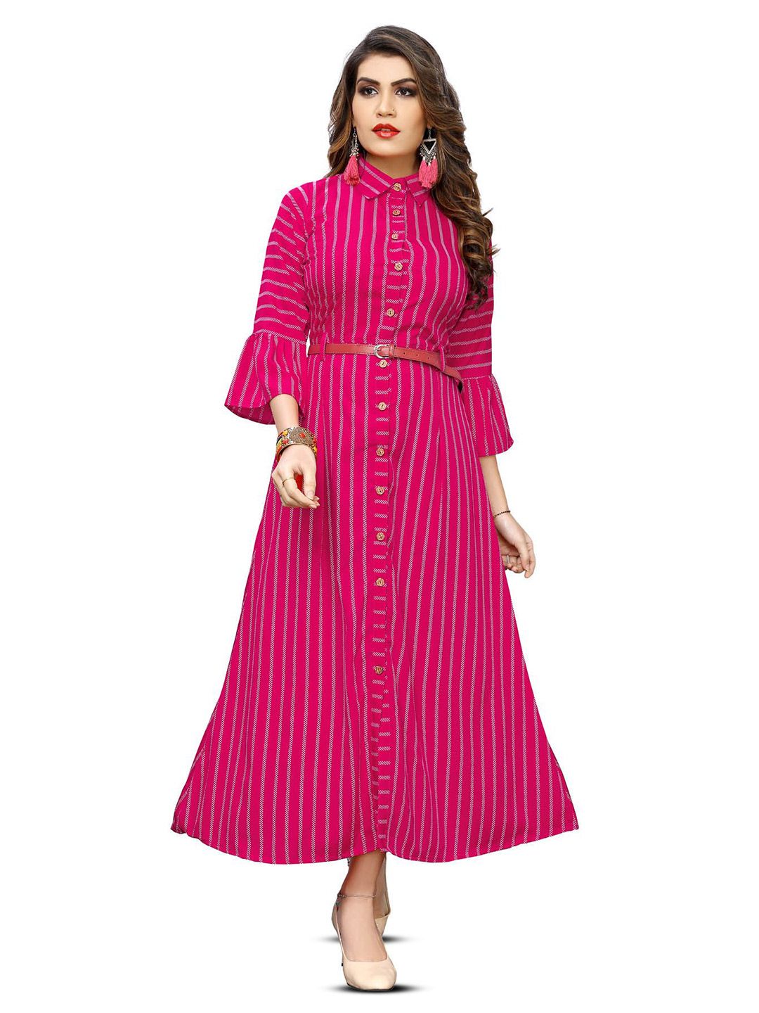 Moda Rapido Print  Crepe A-Line Maxi Dress