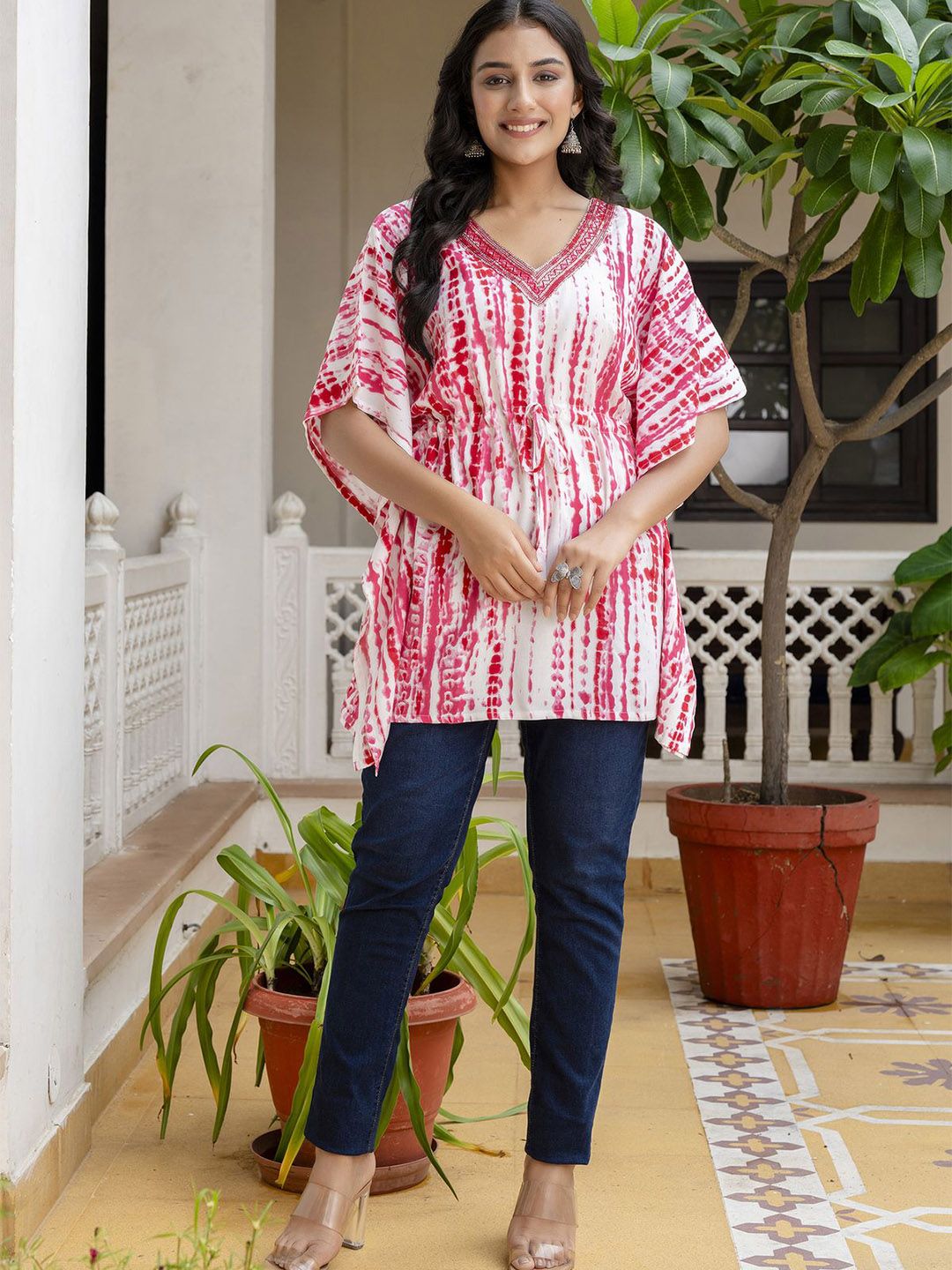 ROPADEMODA Women Printed Kaftan Kurta