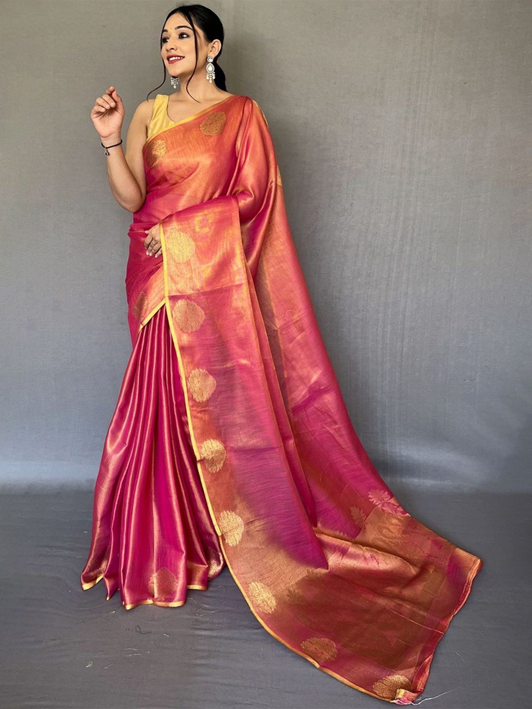 all about you Zari Tissue Kanjeevaram Saree