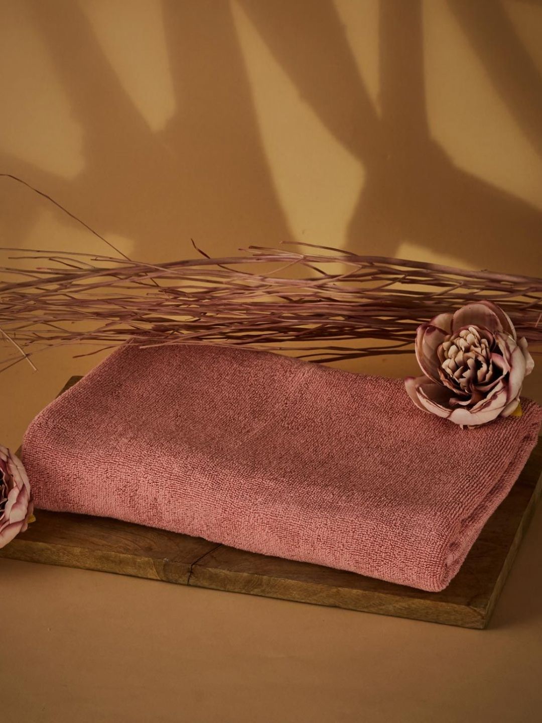 Fabindia Sancha Pink Cotton 500 GSM Bath Towel