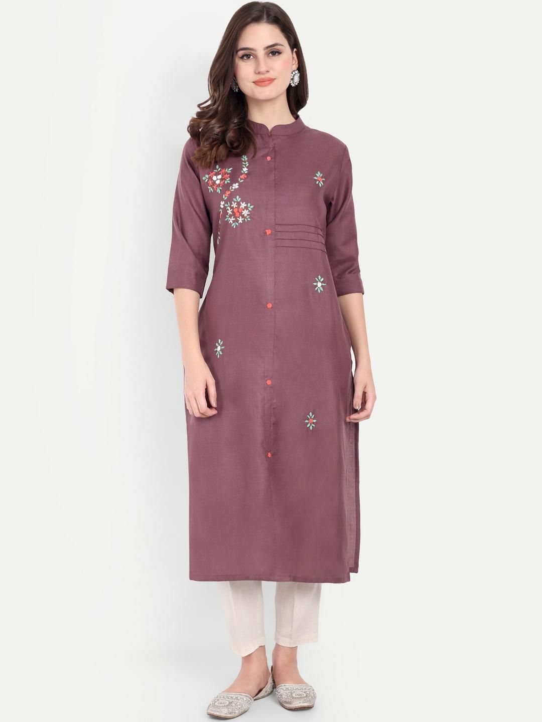 4u Fashion Women Floral Embroidered Kurta