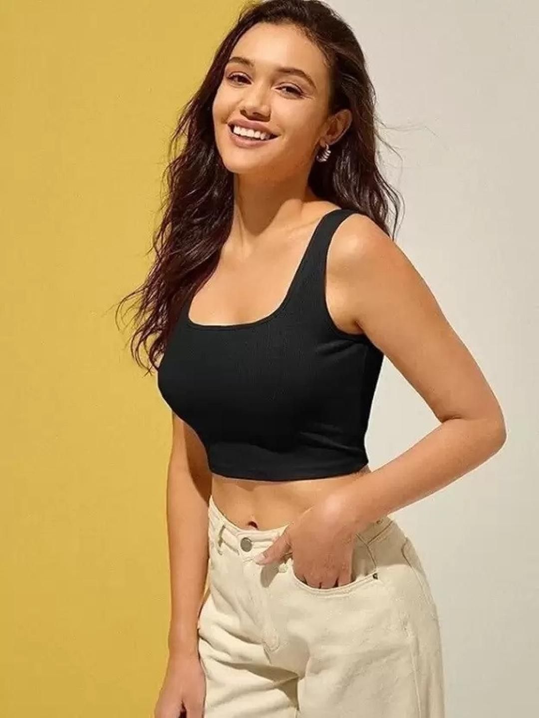 PINOVO Black Cotton Tops