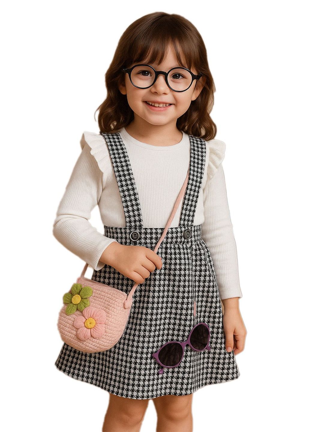 FABIZZA Girls Striped Long Sleeves T-shirt With Skirt