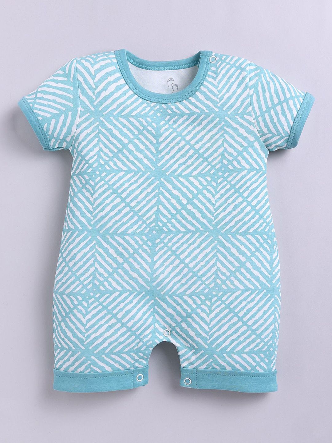 BABY GO Infant Boys Printed Pure Cotton Rompers