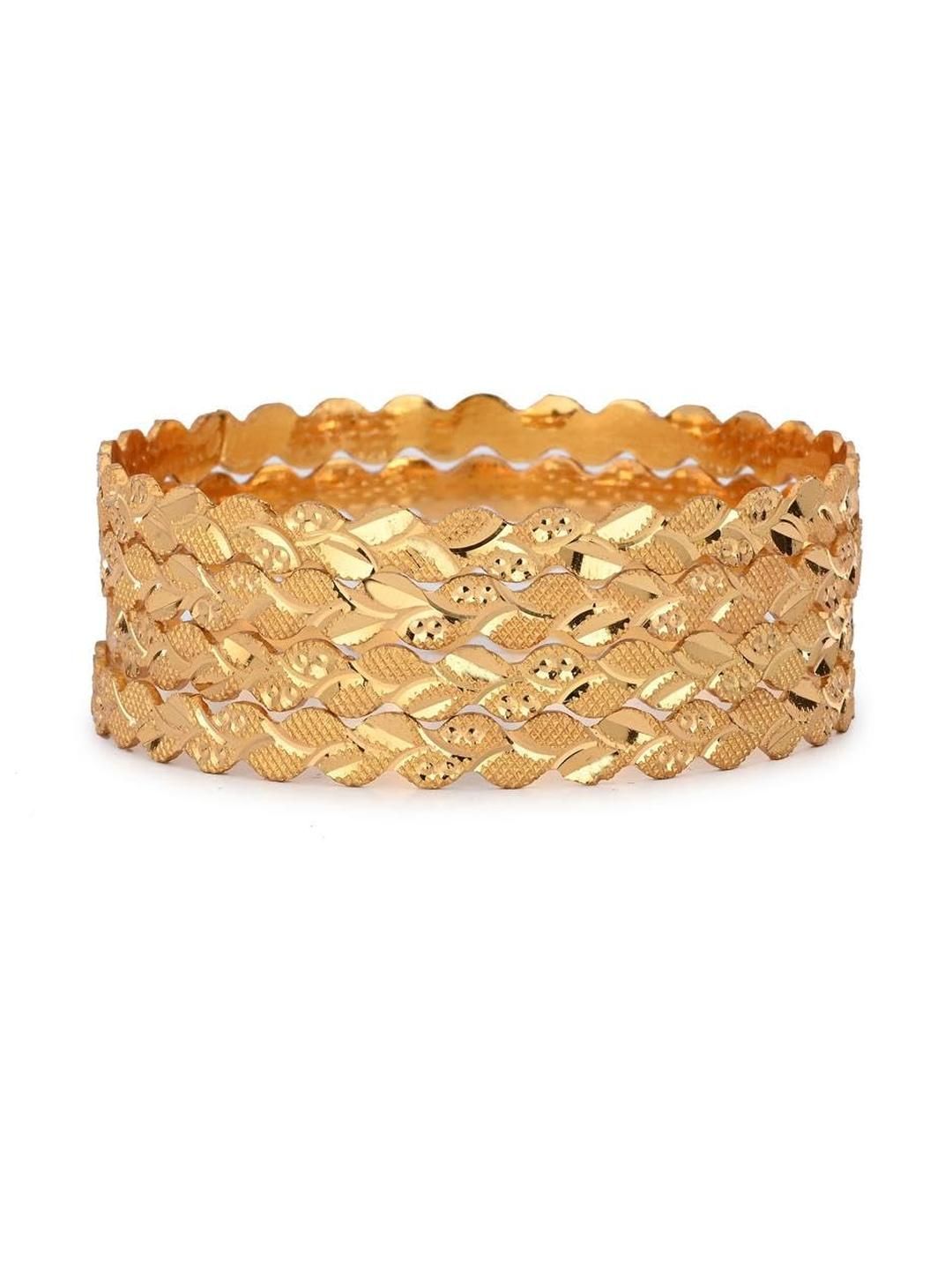 1ST TIME 4 Piece Gold-Plated Bangles Set