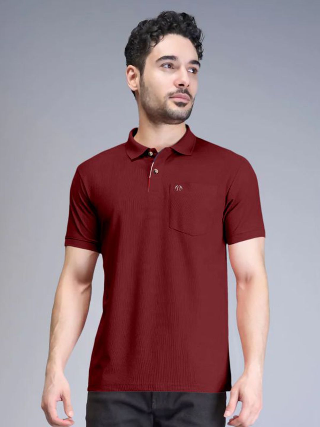 Triptee  Polo Collar Pure Cotton Short Sleeves Pockets T-shirt