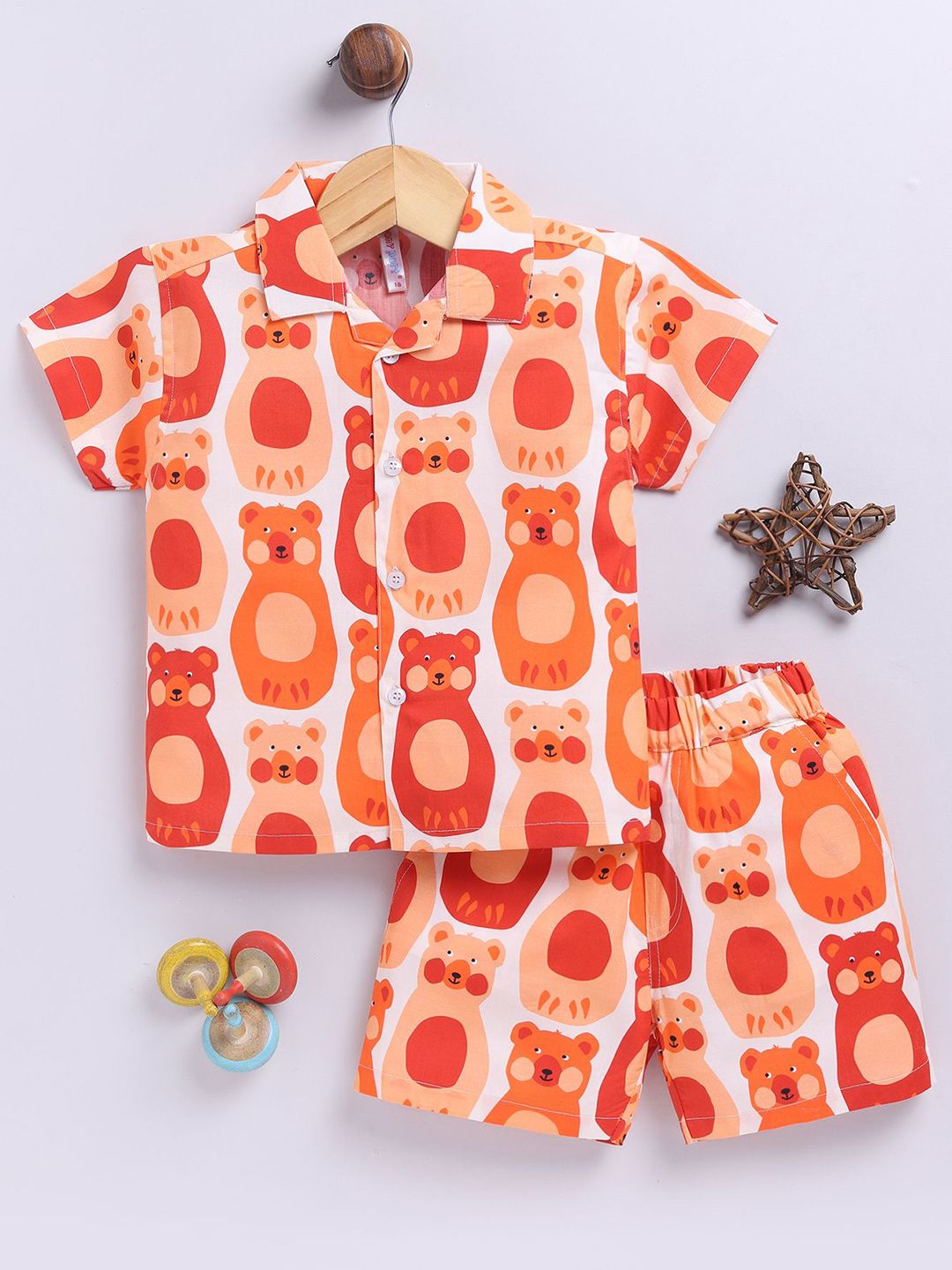 Buy Toonyport Boys Printed Cotton Shirt With Shorts -  - Apparel for Boys