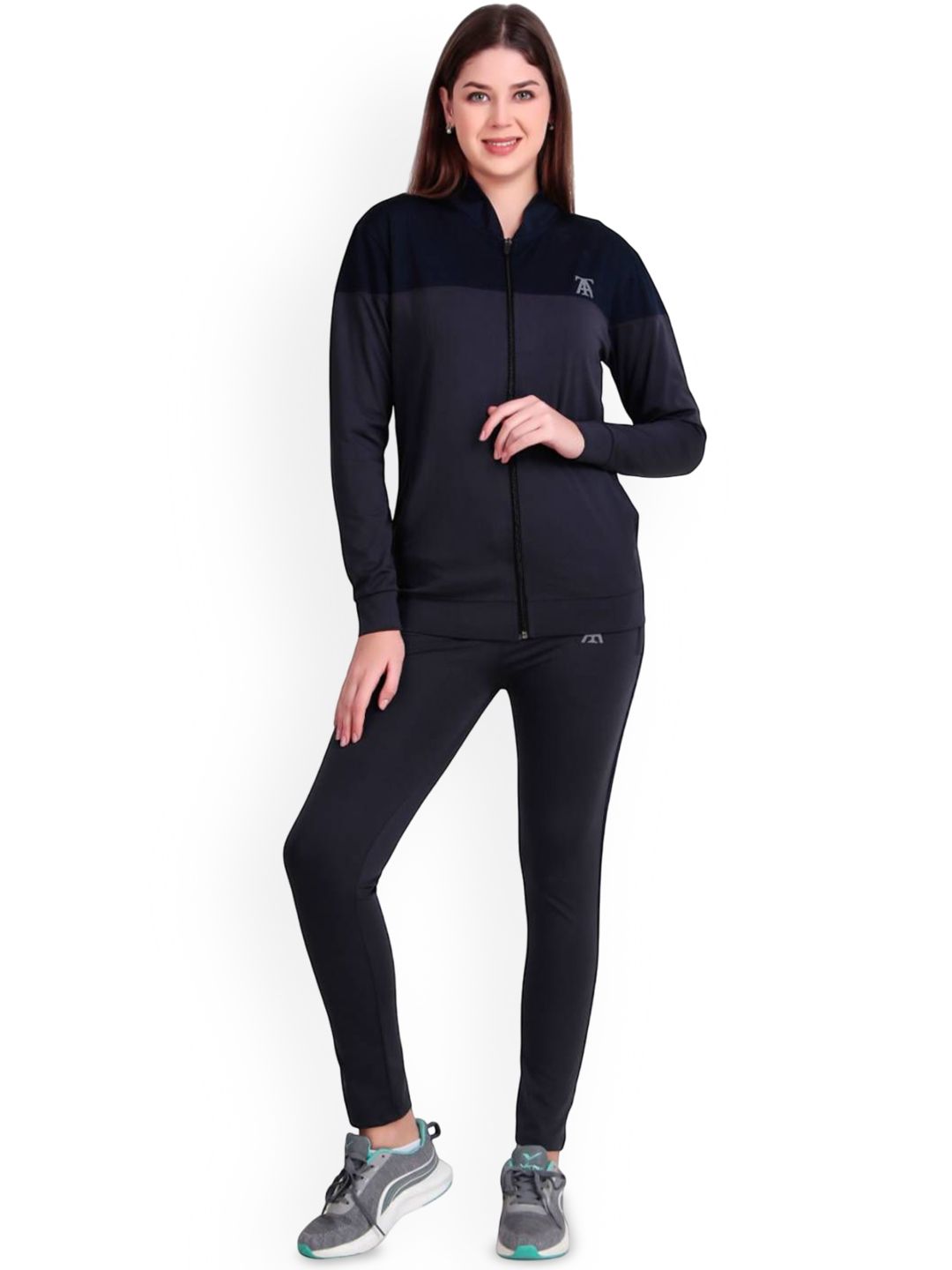 Toxic ADDICTION Women Mock Collar Neck Tracksuit