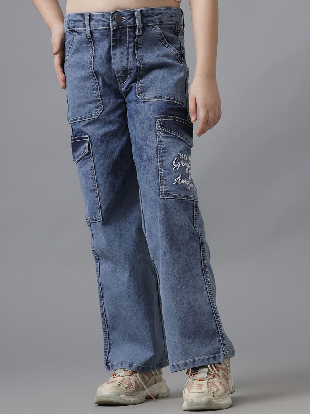 UNDER FOURTEEN ONLY Girls Mid-Rise Heavy Fade Jeans
