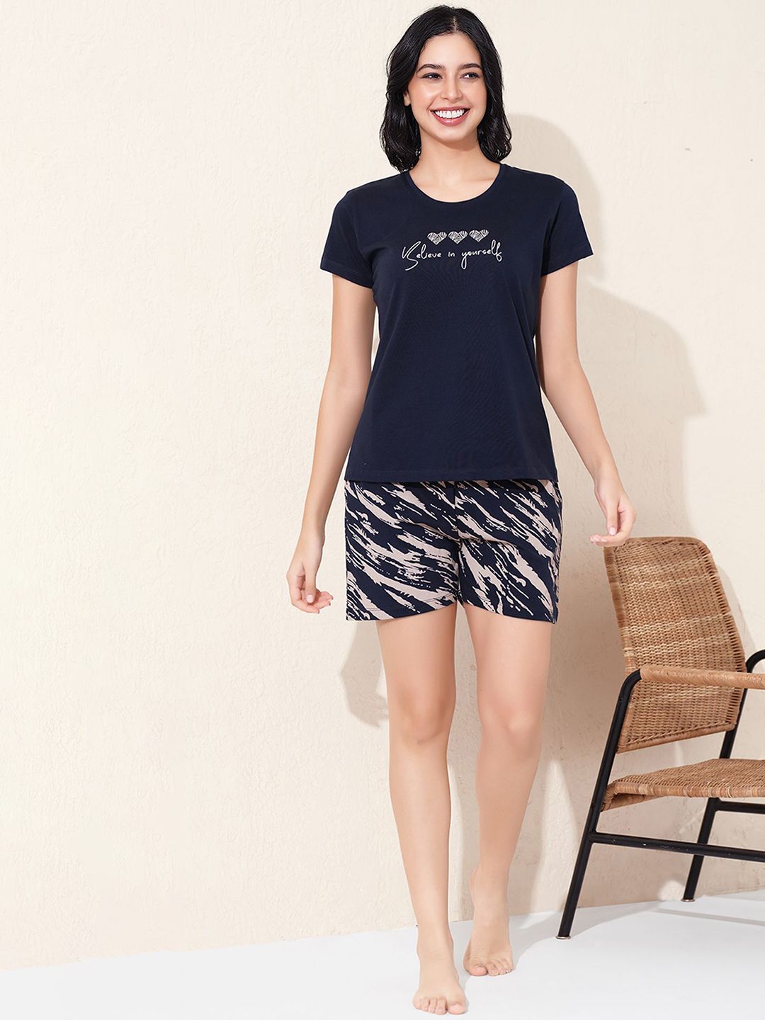 QUIRA Women Printed Night suit