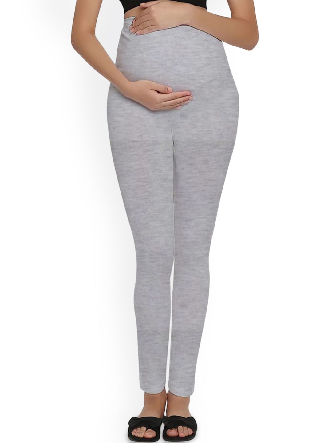 Lenam Stretchable Maternity Ankle-Length Leggings With Adjustable Waist