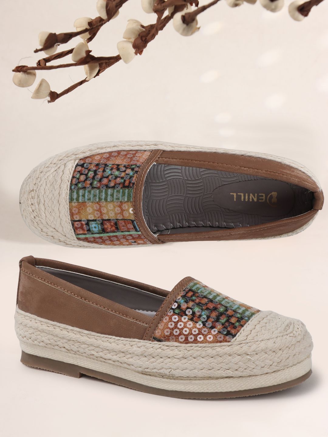 Buy Denill Embroidered Slip On Ballerinas -  - Footwear for Women