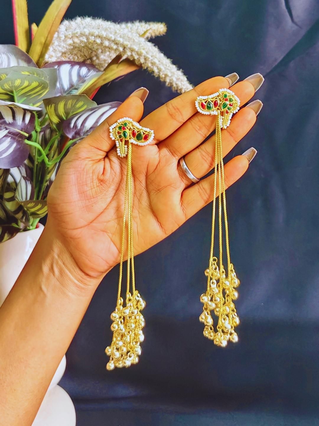 Oxidised Chandbali, embellished with Ghungroo