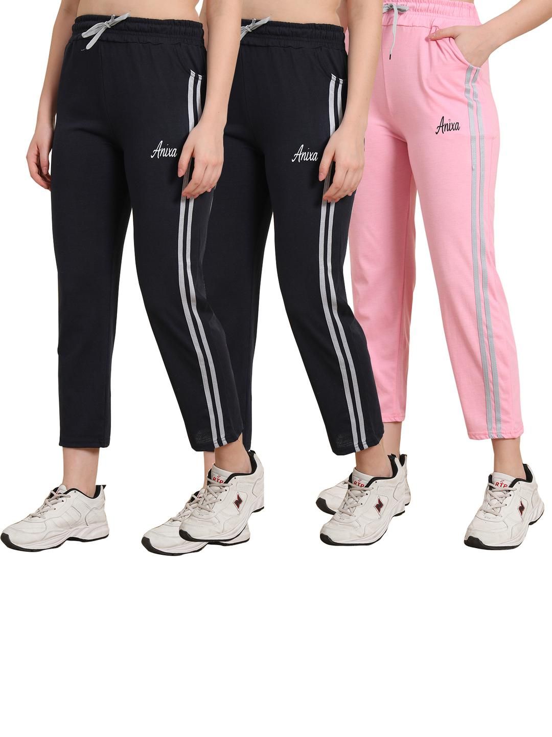 TRENDY WORLD Pack of 3 Cotton Pyjamas with Side Pockets