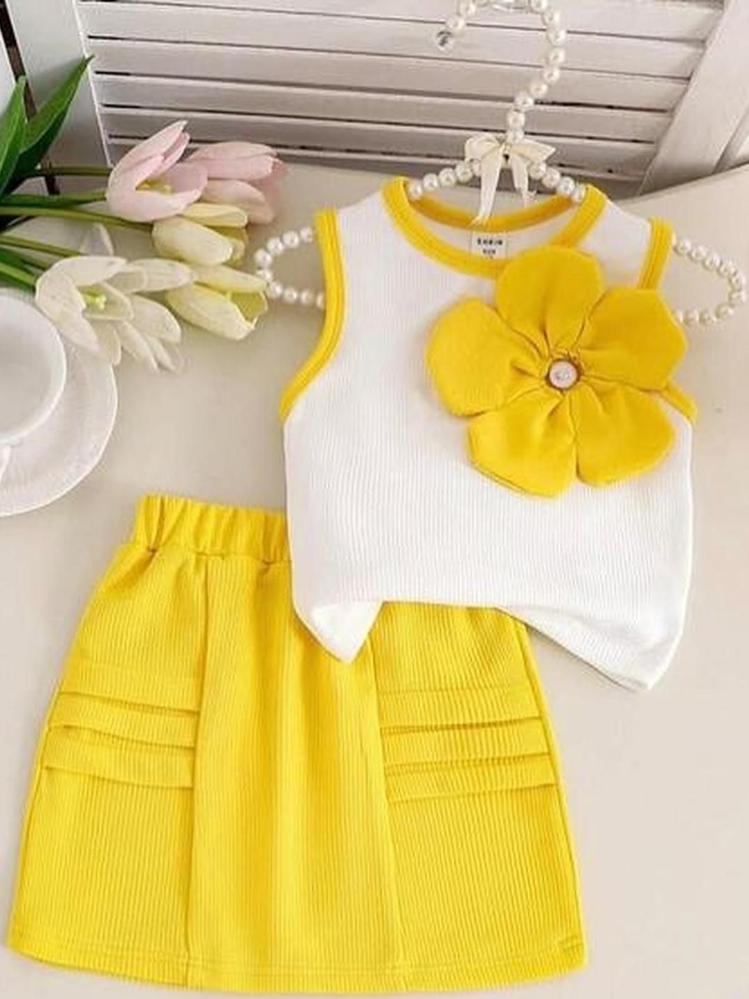 Jhilik Garments Girls Top with Skirt